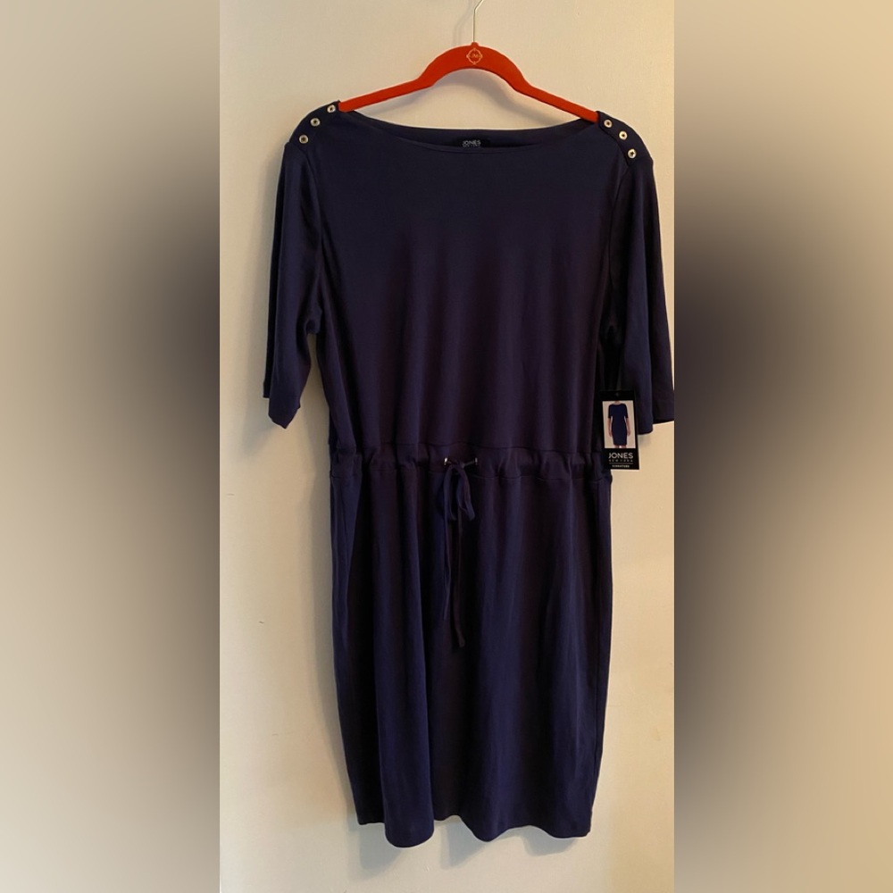 Jones New York Signature Cotton Dress Size Large NWT